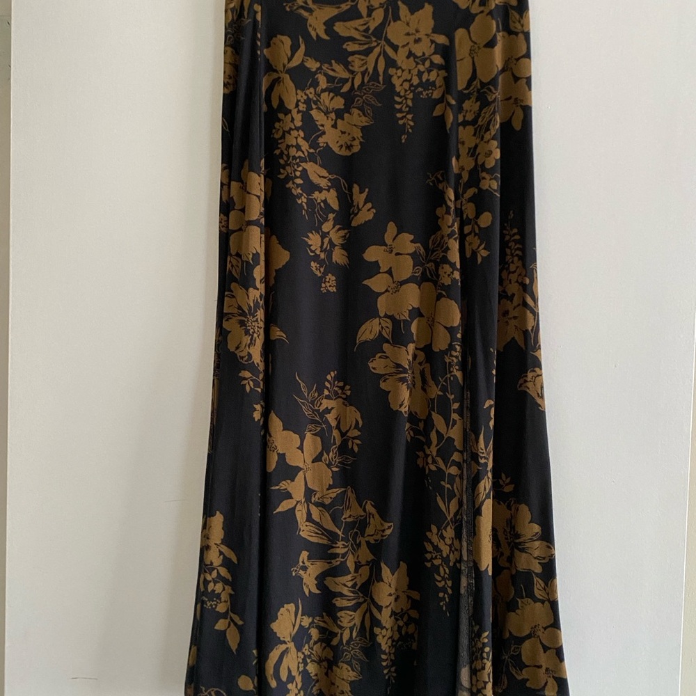 Floral Black and Brown Women's Skirt